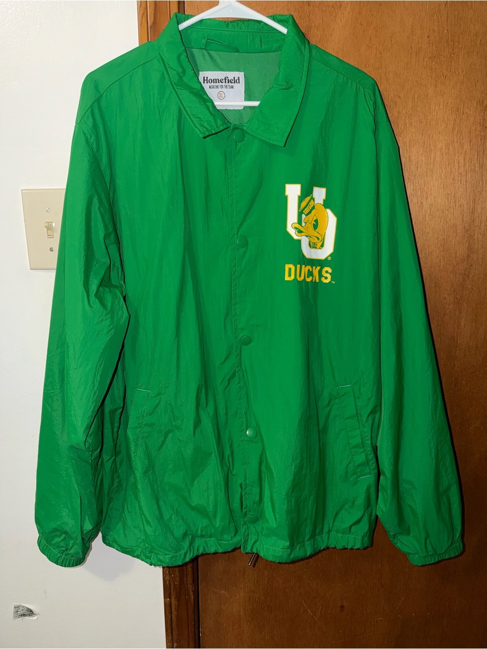 Homefield Green Ducks Coach-Style Windbreaker Jacket
